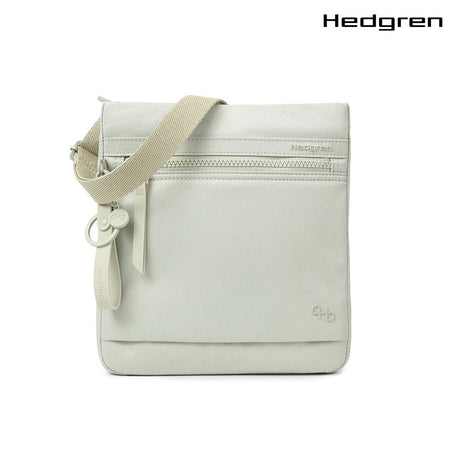 Leonce | Small Vertical Crossover + RFID - Jean Pussywillow Grey