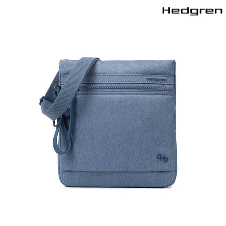 Leonce | Small Vertical Crossover + RFID - Jean Vintage Indigo