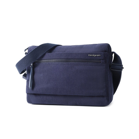 Hedgren Eye M Shoulder Bag Medium + RFID Corduroy Peacoat Bl