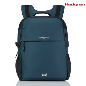 Hedgren Rail 3 Comp With Raincover + RFID Backpack Bag 15.6IN - City Blue Eco