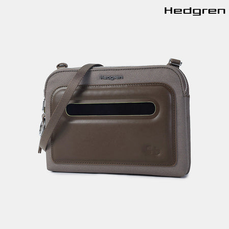 Hedgren Doppio Double Crossover + RFID OS Bags Vintage Taupe