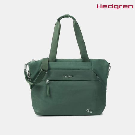 Hedgren Kicho Horizontal Tote Exp 14In + RFID OS Bags Duck Green