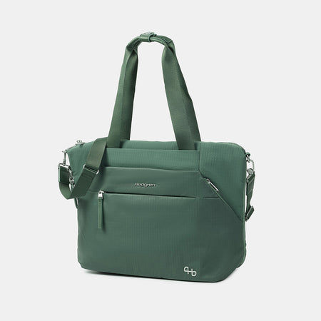 Hedgren Kicho Horizontal Tote Exp 14In + RFID OS Bags Duck Green