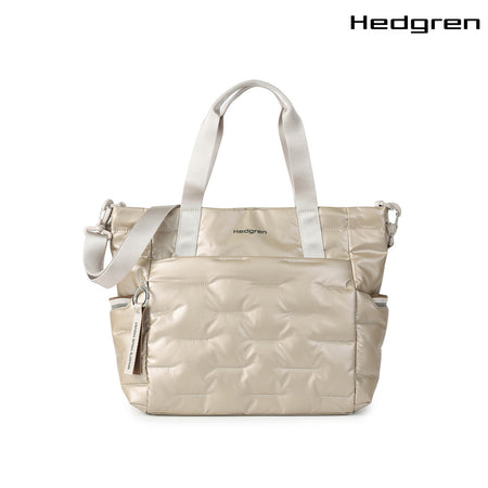 Hedgren Puffer Tote Bag String Beige